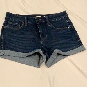 Denim dark blue shorts